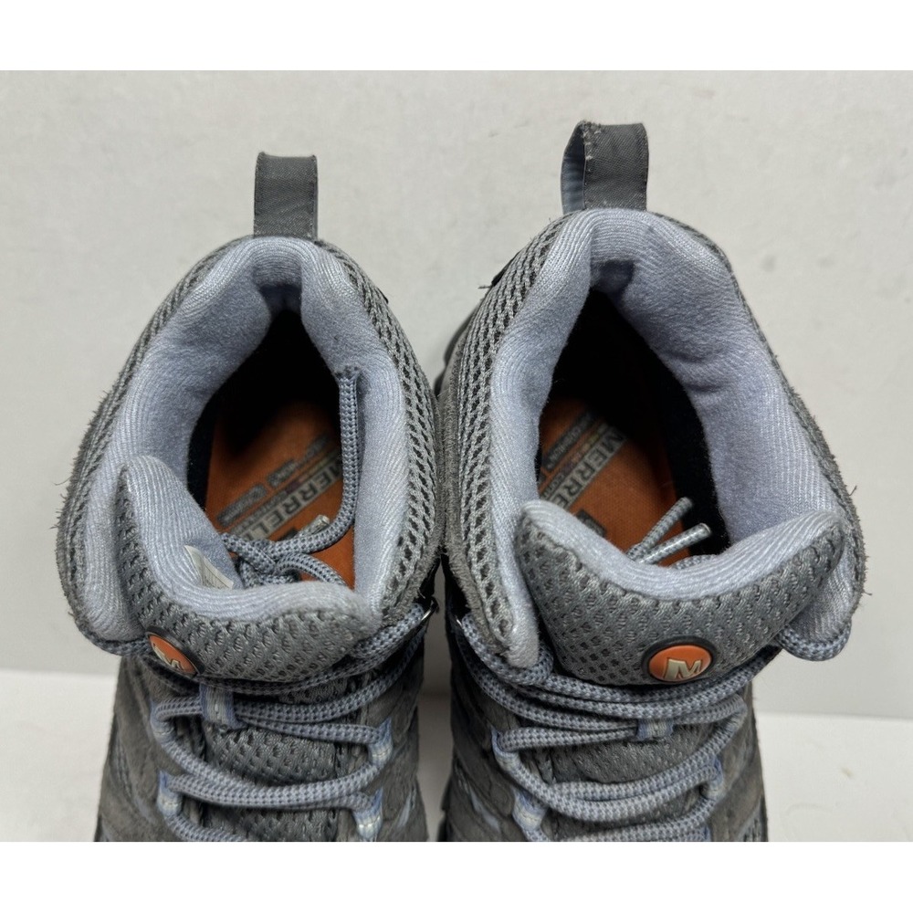 Merrell Moab Mid Waterproof Hiking Boots Womens Size 8 Gray Periwinkle J88792 - Picture 9 of 9